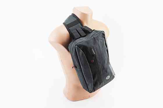 Сумка-слінг через плече (на кермо електросамокату), кріпл. на липучці, швидкознімна, чорно-сіра Київ