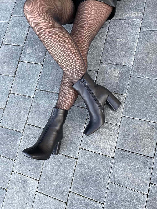SANTINI Черевики жіночі SANTINI чорні натуральна шкіра висота 14см каблук 8см (01245-11) Коломыя - изображение 10