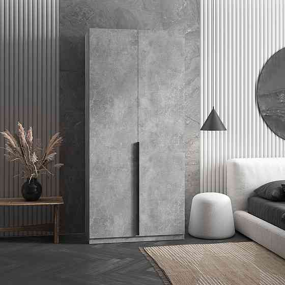 Шкаф для одежды VAYS M-25 Бетон, со штангой, ЛДСП, 100×50×220 см - для спальни, гостиной, прихожей Львов