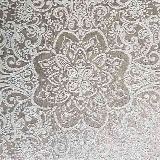 Шпалери флізелінові еко Rasch Kerala 0.53х10 м вензелі східний малюнок сірі білі сріблясті Київ