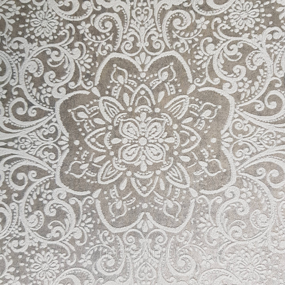 Шпалери флізелінові еко Rasch Kerala 0.53х10 м вензелі східний малюнок сірі білі сріблясті Київ - фото 3