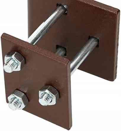 Скоби гаражних воріт 50мм для колодки, фарбовані коричневі "P-o" Стрый