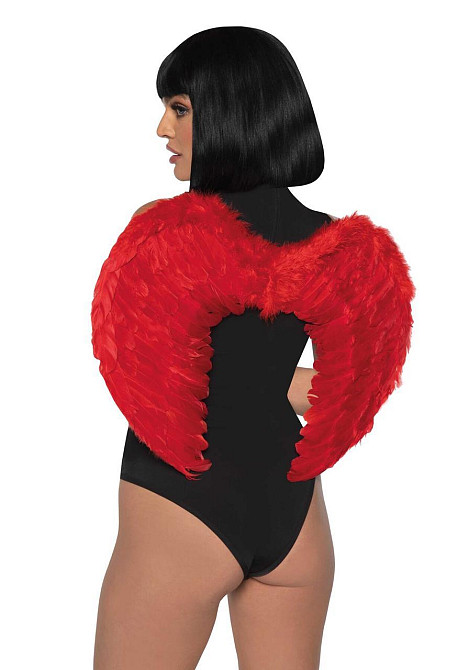 (SALE) Крила дияволиці Leg Avenue devil wings Red, справжнє пір’я Sex Aura Київ - фото 3