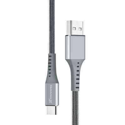 Дата кабель USB 2.0 AM to Type-C 1.2m Grey Grand-X (FC-12G) Вінниця