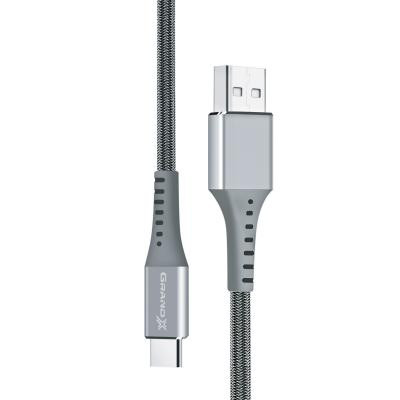 Дата кабель USB 2.0 AM to Type-C 1.2m Grey Grand-X (FC-12G) Вінниця - фото 1