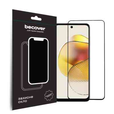 Стекло защитное BeCover Motorola Moto G73 Black (709737) Винница