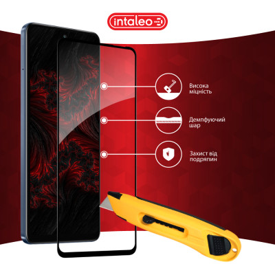 Стекло защитное Intaleo Full Glue Infinix Hot 50 4G Black (1283126607318) Винница - изображение 5