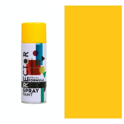 Аерозольна фарба для автомобіля RECTOR універсальна 1023 жовтий, в аер. упаковці 400 мл (000013226) Вінниця - фото 2