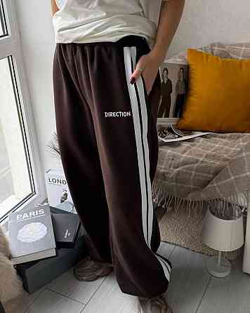 Женские стильные сезонные брюки из трехнитки на флисе. Одесса