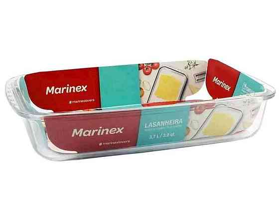 Форма д/запікання скл. прямокут. з руч. 3,7л ТМ MARINEX Київ
