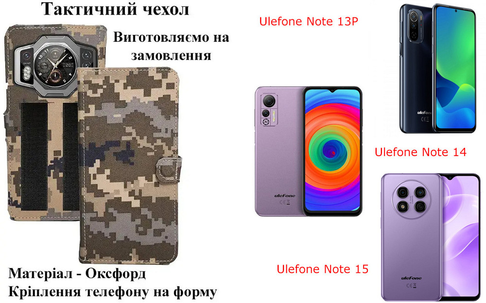 Тактический чехол для Samsung Galaxy A22 5G SM-A226, крепится к снаряжению на липучке Киев - изображение 1