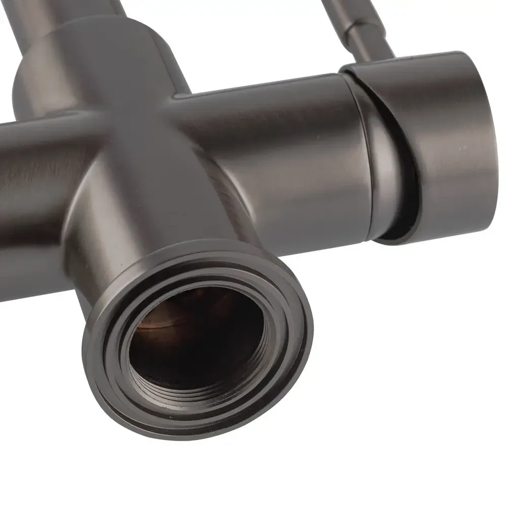 Змішувач для кухні Koer KB-72025-07 з виходом для питної води (вилив – пружина) латунь/колір графіт (KR5016) Чернівці - фото 5