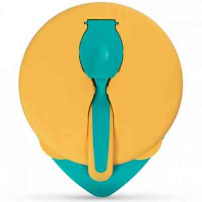 Набір дитячого посуду Baboo тарілочка глибока з кришкою та ложечкою помаранчева (90593) Вінниця