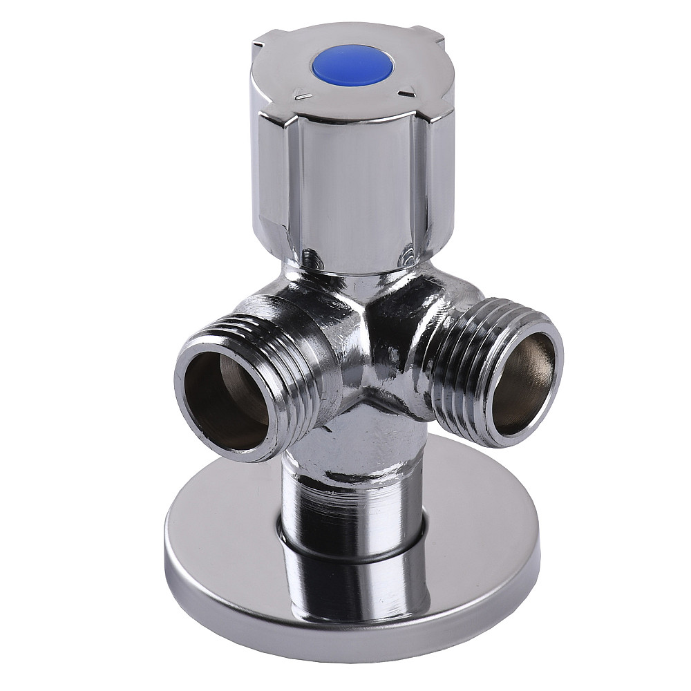 Кран кульовий кутовий подвійний SELBA 1/2″х 1/2″х1/2″ DOUBLE (SL1588) Тернополь - изображение 1
