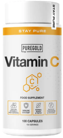 Вітамін С аскорбінова кислота Pure Gold Vitamin C 100 капс Київ