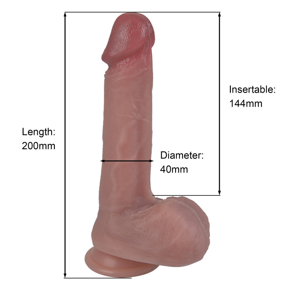 Фалоімітатор - Erospace Natural Play Silicone Dildo D1, 21 см Sex Aura Київ - фото 9