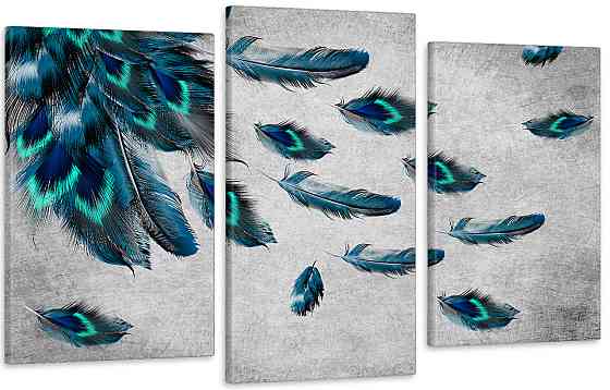 Модульная картина в гостиную / спальню Пір`я Павліна Art-610_3 Киев