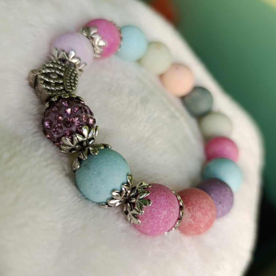 Жіночий браслет біжутерія на руку на гумці міцний модний стильний новий білий червоний намиста під перли Одеса - фото 8