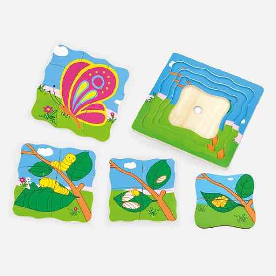 Дерев'яний багатошаровий пазл Метелик (59517VG) Киев