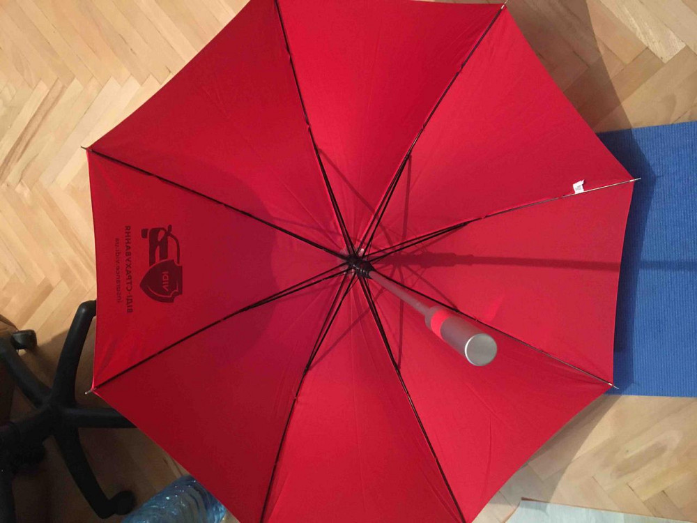 Жіночий парасольку червоний - діаметр 1 метр, довжина 83см Київ - фото 2