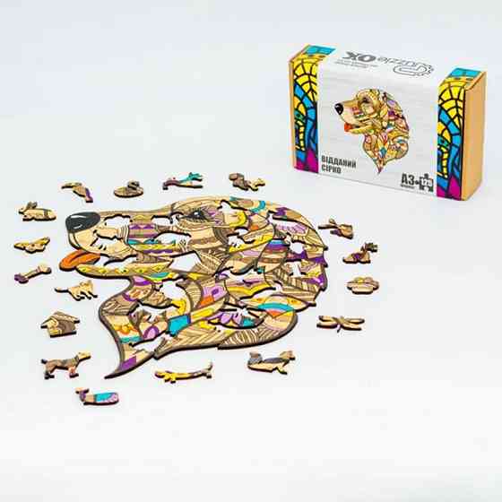 Фигурный деревянный пазл 