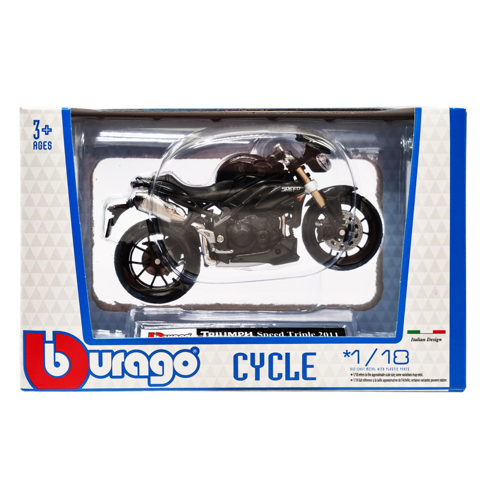Дитяча модель Мотоцикла "TRIUMPH Speed Triple 2011" Bburago 18-51030-11 масштаб 1:18 Вінниця - фото 1