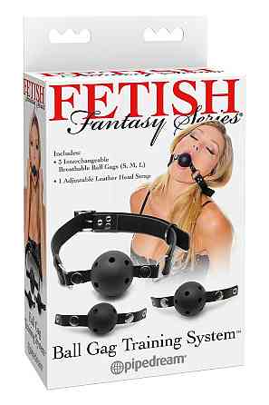Набор из трех кляпов Pipedream Fetish Fantasy Series разных размеров, черные Sex Aura Киев