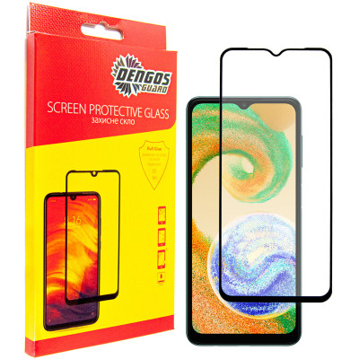 Скло захисне Dengos Full Glue Samsung Galaxy A04s black frame (TGFG-237) Вінниця - фото 1