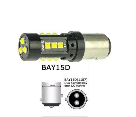 Лампочка 12-32V з велик. цок. 15LED 2-х конт. S25-078 3030-15 500Lumen Вінниця - фото 1