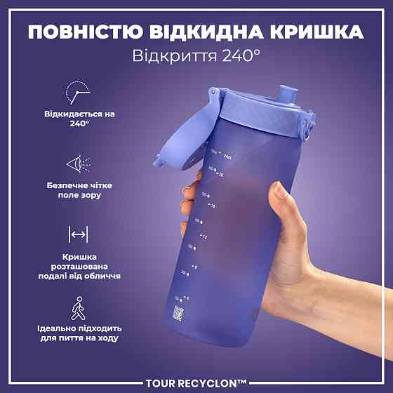 Пляшка для води ION8 750 мл. BPA Free, Light Purple Київ