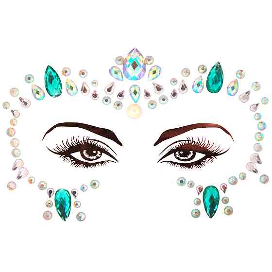 Стрази на обличчя блискучі пластикові one size різнобарвний Київ