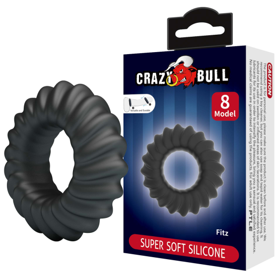 Эрекционное кольцо Crazy Bull №8 - FITZ super soft silicone, BI-210356 Sex Aura Киев
