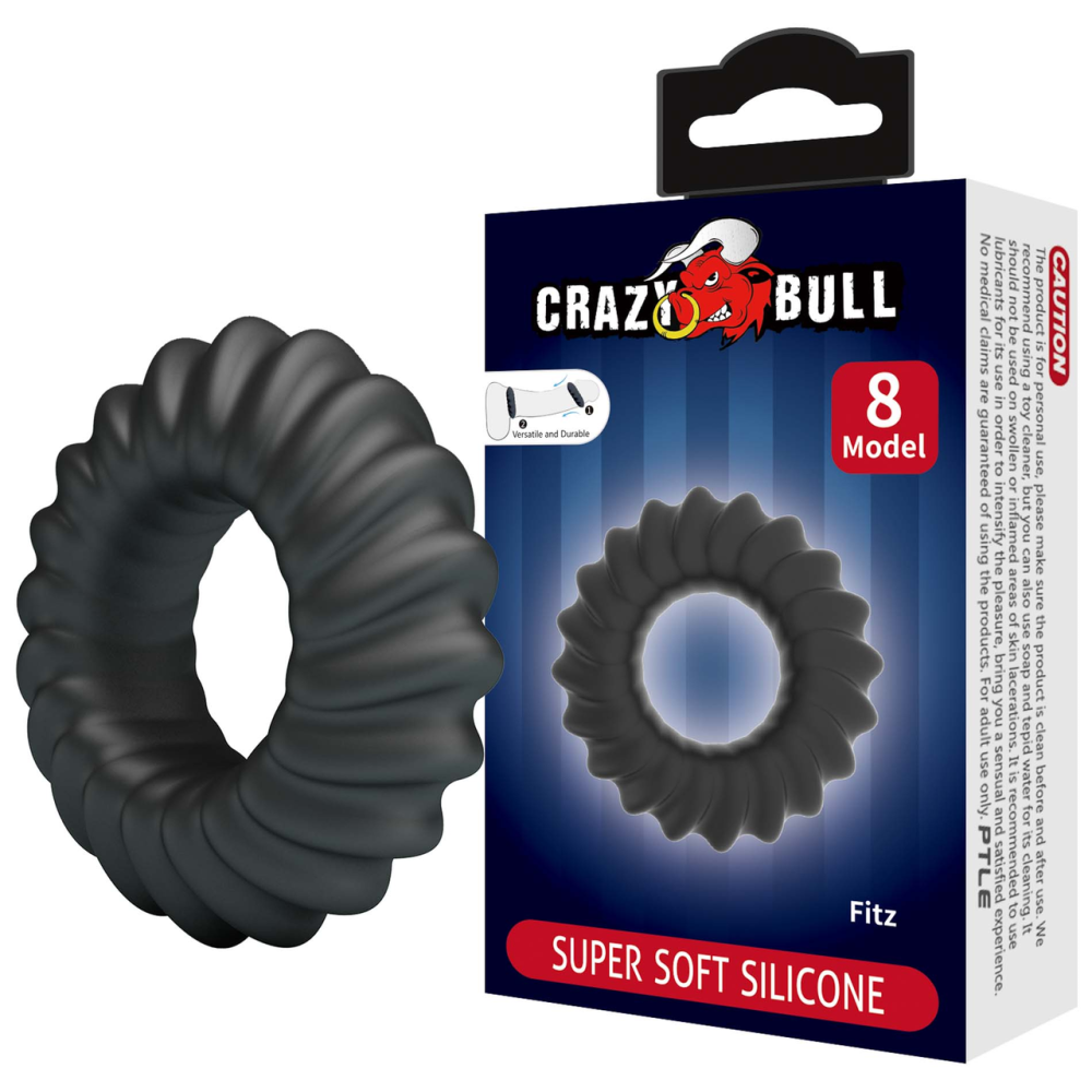 Ерекційне кільце Crazy Bull №8 - FITZ super soft silicone, BI-210356 Sex Aura Київ - фото 1