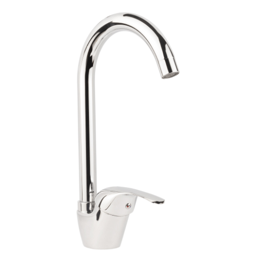 Змішувач S55 d40мм для кухні гусак вухо високий на гайці Aquatica Житомир