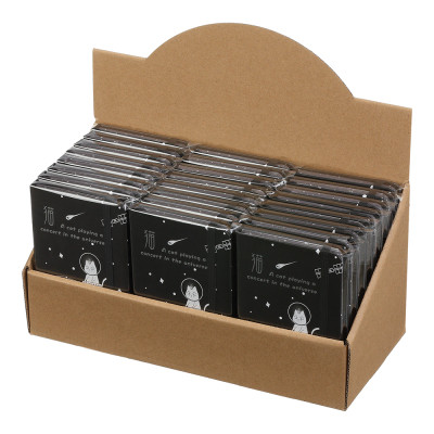 Книга записная ZiBi Cosmo A6 в клетку твердая обложка на резинке 80 листов, черная (ZB.116102) Винница - изображение 4