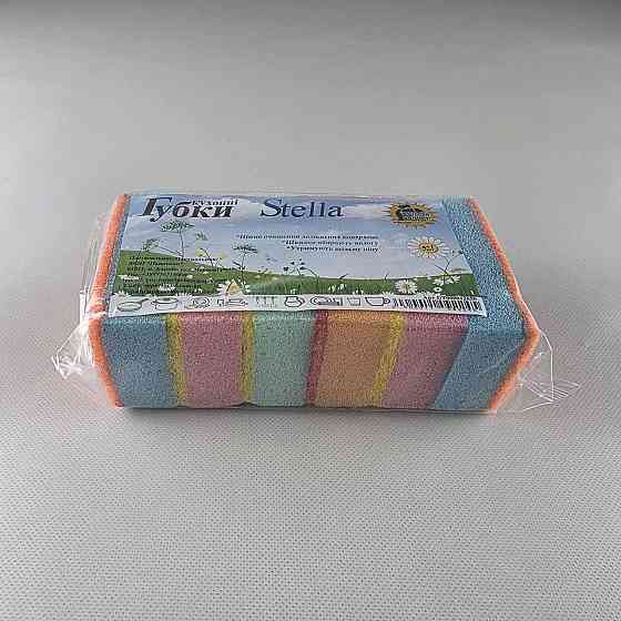Губка кухонна для посуду 5+1 шт Stella (Супер Торба) (1 пачка) Харків