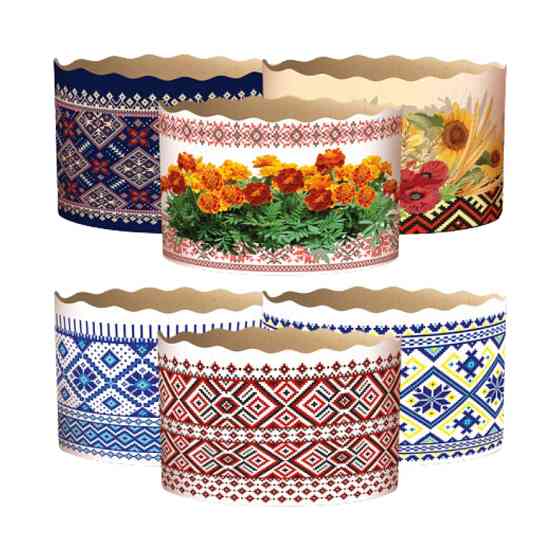 Форми паперові для паски (85*130) Вишиванка (400 г) (50 шт.) Харків