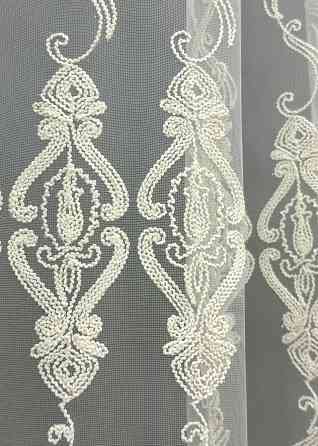 Тюль фатин с вышивкой Корд Цвет молочный 1853т Киев