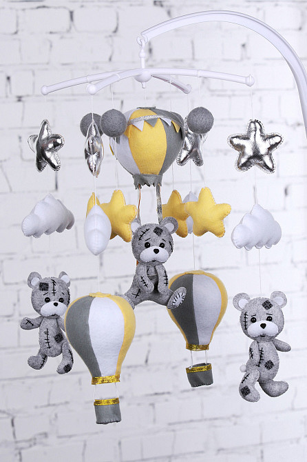 Музичний мобіль WoollyFox «Тедді на місяці» з 35 мелодіями Київ - фото 2
