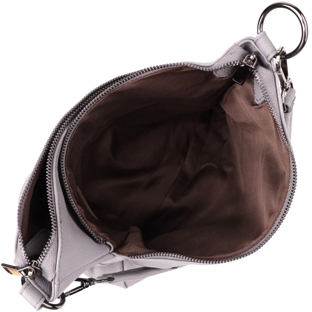 Удобная женская сумка с двумя ремешками из натуральной кожи Vintage 23054 Серый Киев - изображение 8