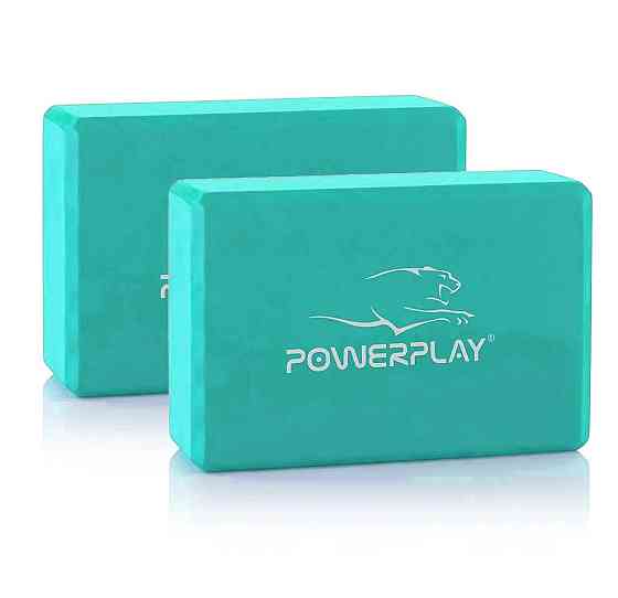 Блоки для йоги 2 шт. (пара) PowerPlay 4006 Yoga Brick EVA Мятні Луцьк