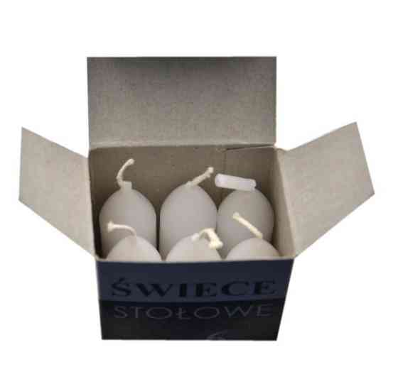 Набір свічок столових Bispol S1-66 Білі 6 шт Луцьк