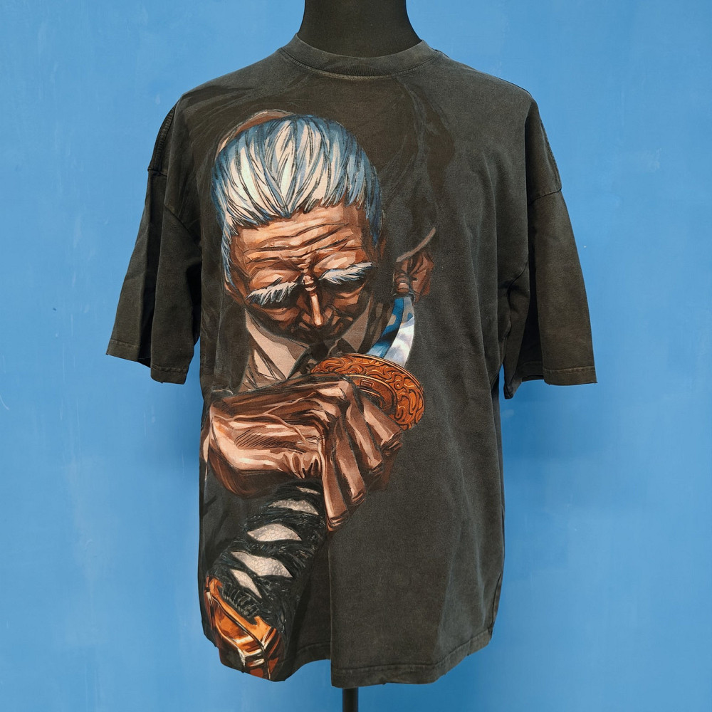 Футболка чоловіча з принтом аніме Аніме Сакамото Дайс Сакамото оверсайз (S/M/L) Черний Дніпро - фото 1