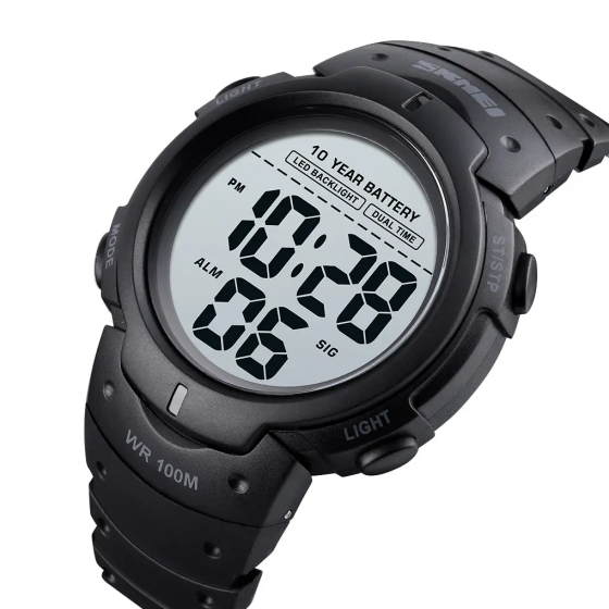 Мужские наручные спортивные часы Skmei 1560 (Черный) Винница