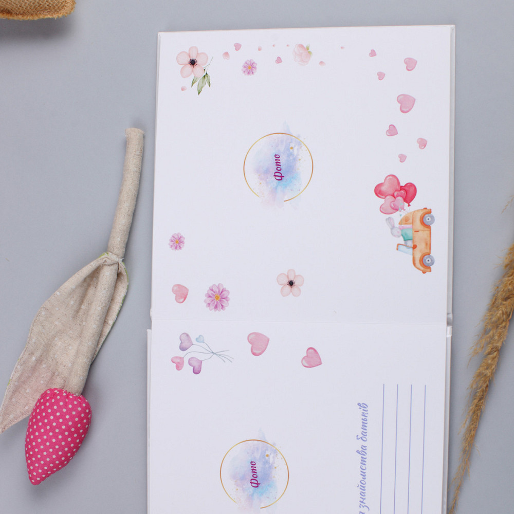 Дитячий альбом у велюровій обкладинці  fotobook-0005 Рожевий Тернополь - изображение 4