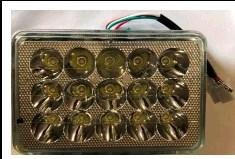 Фара LED(вставка у фару) ІЖ, МТ квадратна 15 діод Мукачево - фото 1