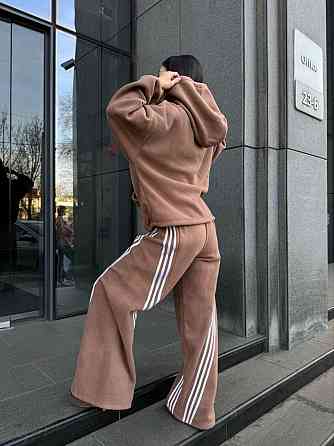 Женский теплый костюм двойка с лампасами из турецкого флиса Мокко, 46/48 Одесса