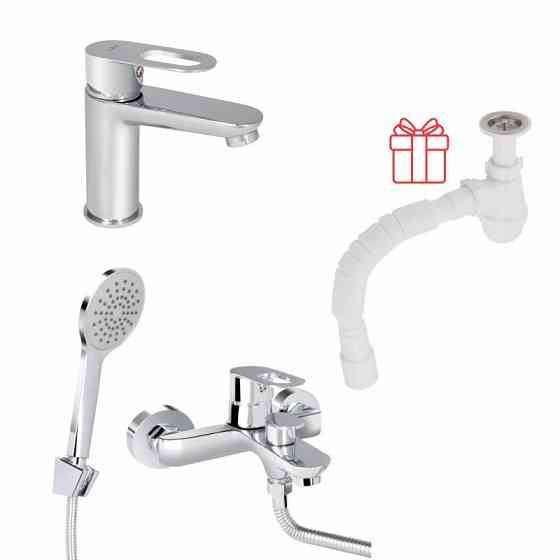 Комплект для Ванной Latwa: Смеситель для раковины LDLAT001CRM45412 + Смеситель для Ванной LDLAT006CRM45414 Киев