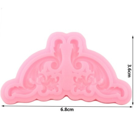 Молд силиконовый Абстракция 36 на 68 мм розовый Киев - изображение 2