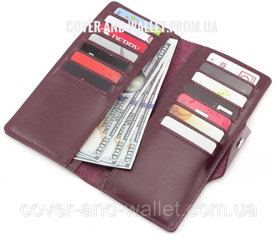 Стильний тонкий гаманець купюрник із натуральної шкіри ST Leather Київ - фото 7